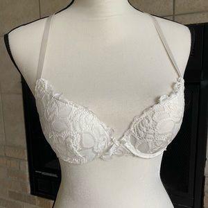 white lace push up bra